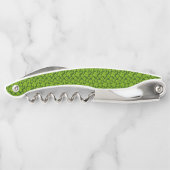 Elegant Vierblättriges Kleeblatt Floral Kellnermesser (Rückseite)