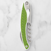 Elegant Vierblättriges Kleeblatt Floral Kellnermesser (Rückseite)