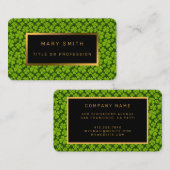 Elegant Vierblättriges Kleeblatt Floral Visitenkarte (Vorne/Hinten)