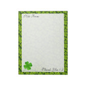 Elegant Vierblättriges Kleeblatt florales Notepad Notizblock (Rotiert)