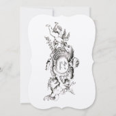 Elegant Viktorianisch 1845 Cartouche Einladung (Rückseite)