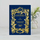 Elegant Viktorianisch 1845 Cartouche Folieneinladung (Stehend vorne)