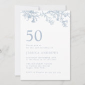 Elegant Viktorianisch 50. Geburtstag Einladung (Vorderseite)