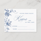 Elegant Viktorianisch Blue Floral Wie viele Game C Visitenkarte (Vorderseite)