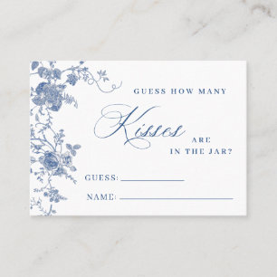 Elegant Viktorianisch Blue Floral Wie viele Game C Visitenkarte