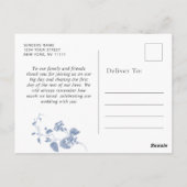 Elegant Viktorianisch Blue French Floral Vielen Da Postkarte (Rückseite)