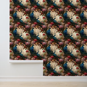 Elegant Viktorianisch Boho Peacock Tapete