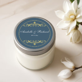 Elegant Viktorianisch Runder Aufkleber