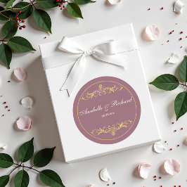 Elegant Viktorianisch Runder Aufkleber