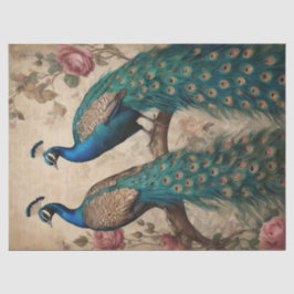 Elegant Viktorianisch Vintag Boho Peacock Seidenpapier