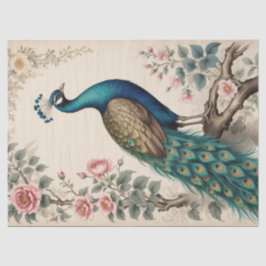 Elegant Viktorianisch Vintag Boho Peacock Seidenpapier