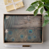 Elegant Viktorianisch Vintag Boho Peacock Seidenpapier (Geschenk)