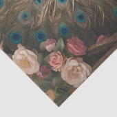 Elegant Viktorianisch Vintag Boho Peacock Seidenpapier (Detail)