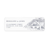 Elegant Vineyard Illustration Wedding Return (Vorne)