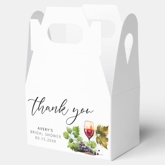 Elegant Vino Before Vows Collection Vielen Dank Geschenkschachtel (Geöffnet)