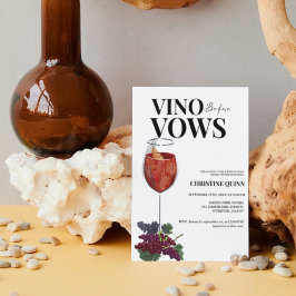 Elegant Vino vor dem Gelöbnis Brautparty Einladung