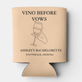 Elegant Vino vor dem Gelöbnis Junggeselinnen-Absch Dosenkühler (Rückseite)