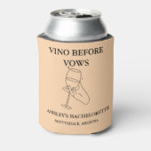 Elegant Vino vor dem Gelöbnis Junggeselinnen-Absch Dosenkühler (Kanne Rückseite)