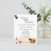 Elegant Vino vor dem Versprechen der Brautdusche E Einladung (Stehend Vorderseite)