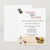 Elegant Vino vor dem Versprechen der Brautdusche E Einladung (Vorne/Hinten)