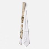 Elegant Vintag Beige Lilies Krawatte (Rückseite)