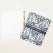 Elegant Vintag Blue Toile de jouy monogram Planer (Anzeige)