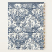 Elegant Vintag Blue Toile de jouy monogram Planer (Rückseite)
