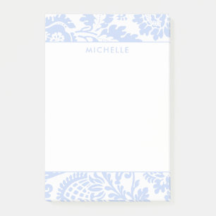 Elegant Vintag Blue Venezianisch Floral Botanical Post-it Klebezettel