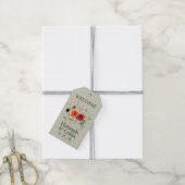 Elegant Vintag Boho Red Orange Gray Geschenkanhänger (Mit Garn)