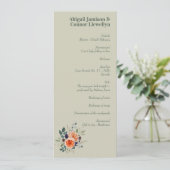 Elegant Vintag Boho Red Orange Gray Programm (Stehend Vorderseite)