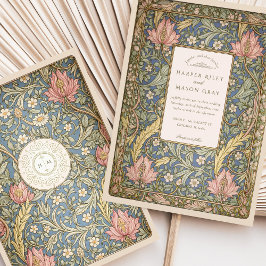 Elegant Vintag Botanical William Morris Wedding Einladung