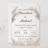 ELEGANT VINTAG BROWN WEDING INVITATION EINLADUNG (Vorderseite)