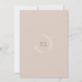 Elegant Vintag Champagne Tan Wedding Einladung (Rückseite)