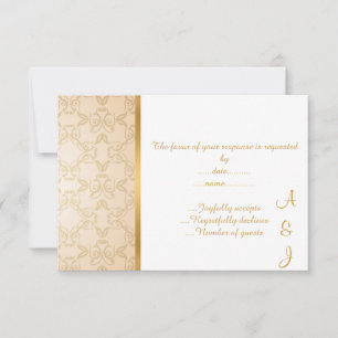 ELEGANT VINTAG CREAM GOLD CUSTOM UAWG RSVP KARTE