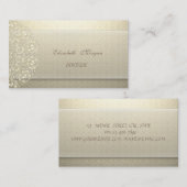 Elegant Vintag, Damaske, Spitze Visitenkarte (Vorne/Hinten)