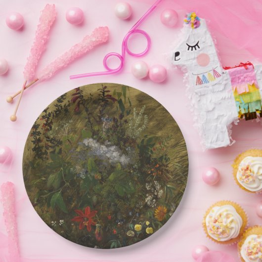 Elegant Vintag Dark Floral Pappteller (Party)