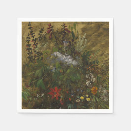 Elegant Vintag Dark Floral Serviette