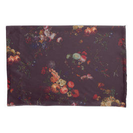 Elegant Vintag Dark Magenta Burgundy Floral Kissenbezug