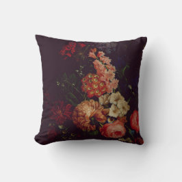 Elegant Vintag Dark Moody Dutch Art Floral Kissen
