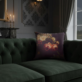 Elegant Vintag Dark Moody Dutch Art Floral Kissen