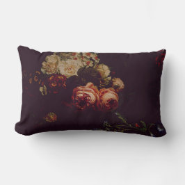 Elegant Vintag Dark Moody Dutch Art Floral Lendenkissen