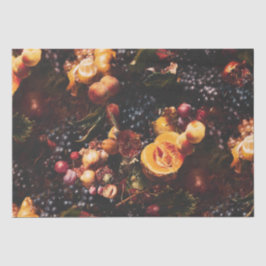 Elegant Vintag Dark Moody Dutch Art Fruit Seidenpapier