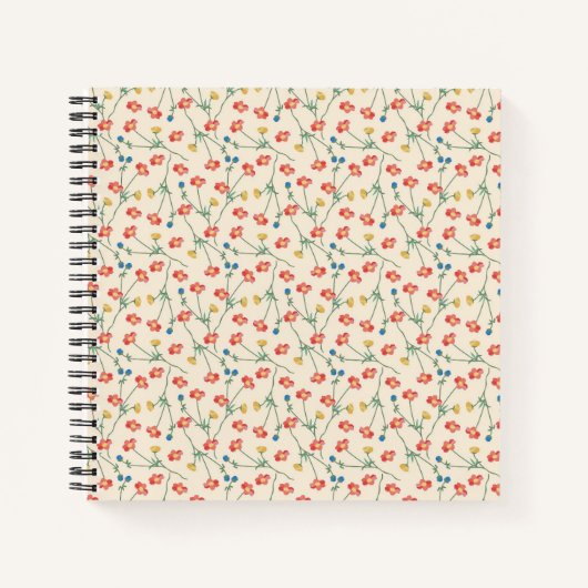 Elegant Vintag Ditsy Floral | Notebook Notizblock (Vorderseite)