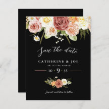 Elegant Vintag Earthy Floral Save the Date