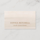 Elegant Vintag | Einfach minimal neutral Visitenkarte (Vorderseite)