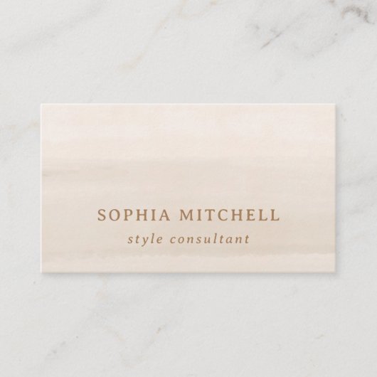 Elegant Vintag | Einfach minimal neutral Visitenkarte (Vorderseite)