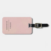 Elegant Vintag | Einfache Minimalblüte Gepäckanhänger (Vorderseite horizontal)