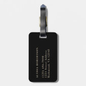 Elegant Vintag floral | Bold Moody Monogram Gepäckanhänger (Rückseite vertikal)