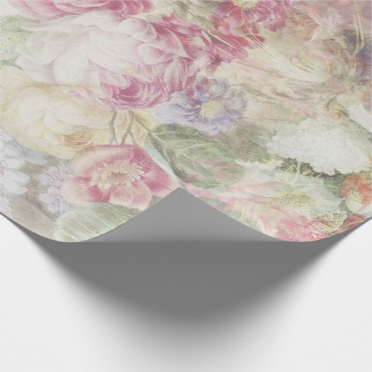 Elegant Vintag floral Geschenkpapier (Ecke)