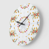 Elegant Vintag floral Große Wanduhr (Winkel)